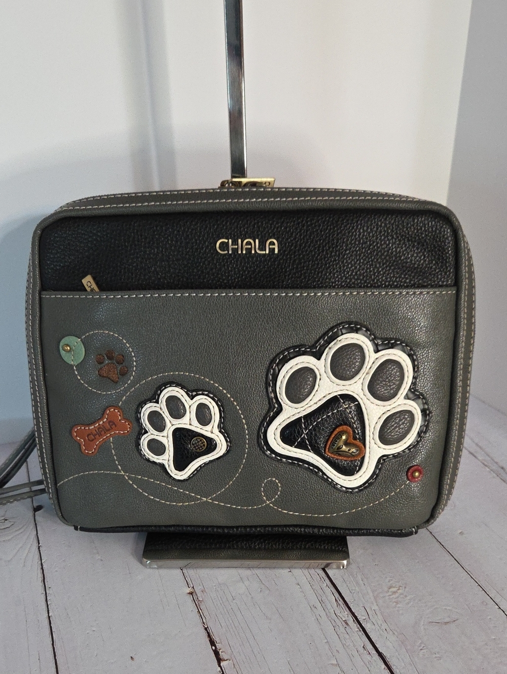 Chala Pawprint Companion Organizer Crossbody Bag NWOT